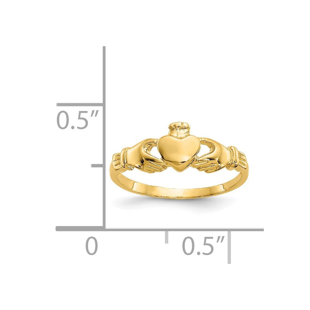 14k Madi K Claddagh Size 3 Baby / Childrens Ring