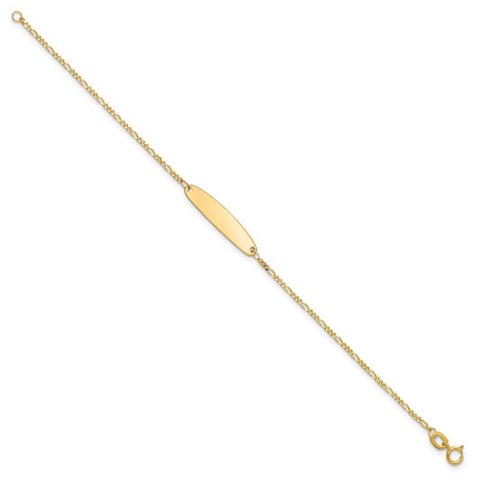 14k Madi K Figaro 5x22mm Oval 6 inch ID Bracelet