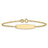 14k Madi K Figaro 5x22mm Oval 6 inch Baby ID Bracelet