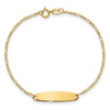 14k Madi K Figaro 5x22mm Oval 6 inch Baby ID Bracelet