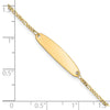 14k Madi K Figaro 5x22mm Oval 6 inch Baby ID Bracelet
