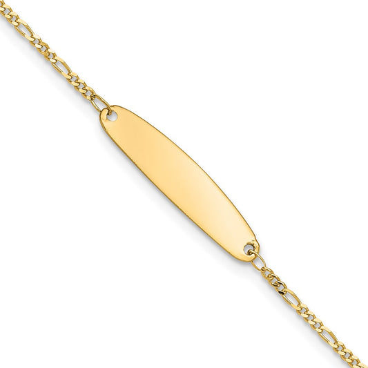 14k Madi K Figaro 5x22mm Oval 6 inch ID Bracelet