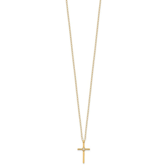 14k Madi K .01ct Diamond Cross Necklace