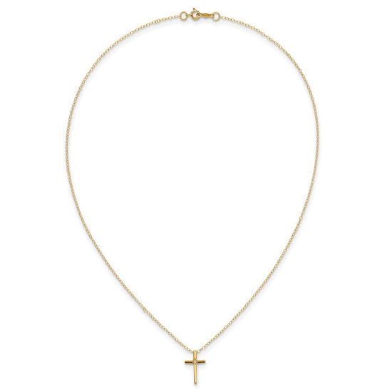 14k Madi K .01ct Diamond Cross Necklace