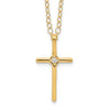 14k Madi K .01ct Diamond Cross Necklace