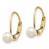 Madi K® Gold FWC Pearl Leverback Earrings