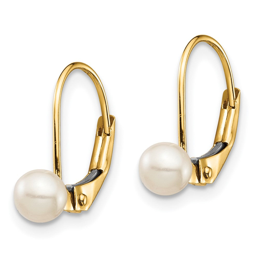 Madi K® Gold FWC Pearl Leverback Earrings