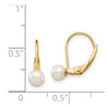Madi K® Gold FWC Pearl Leverback Earrings