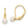 Madi K® Gold FWC Pearl Leverback Earrings
