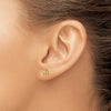 14k Madi K CZ Crown Childrens Post Earrings