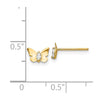 14k Madi K CZ Butterfly Childrens Post Earrings