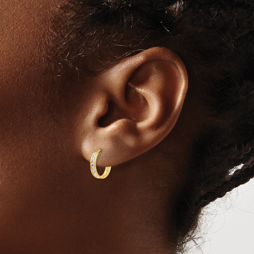 Madi K® Gold CZ Hoop Earrings