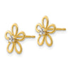 14k Madi K CZ Flower Childrens Post Earrings