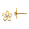 14k Madi K CZ Flower Childrens Post Earrings