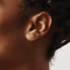 14k Madi K CZ 5mm Heart Childrens Post Earrings