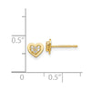14k Madi K CZ 5mm Heart Childrens Post Earrings