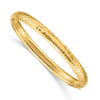 14k Madi K Kids Polished Hammered 5mm Hinged Childs Bangle
