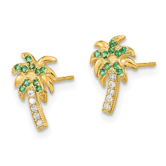 Gold Children's CZ Earrings