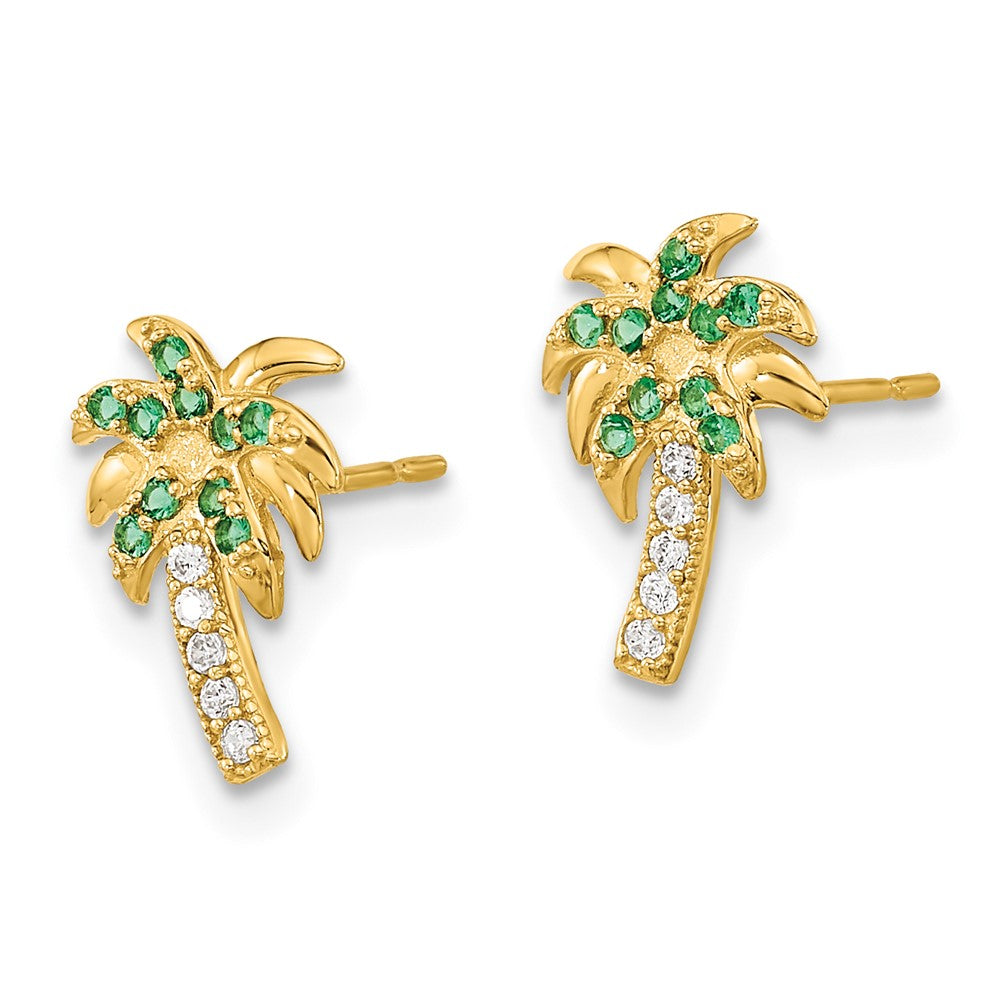 Gold Children's CZ Earrings