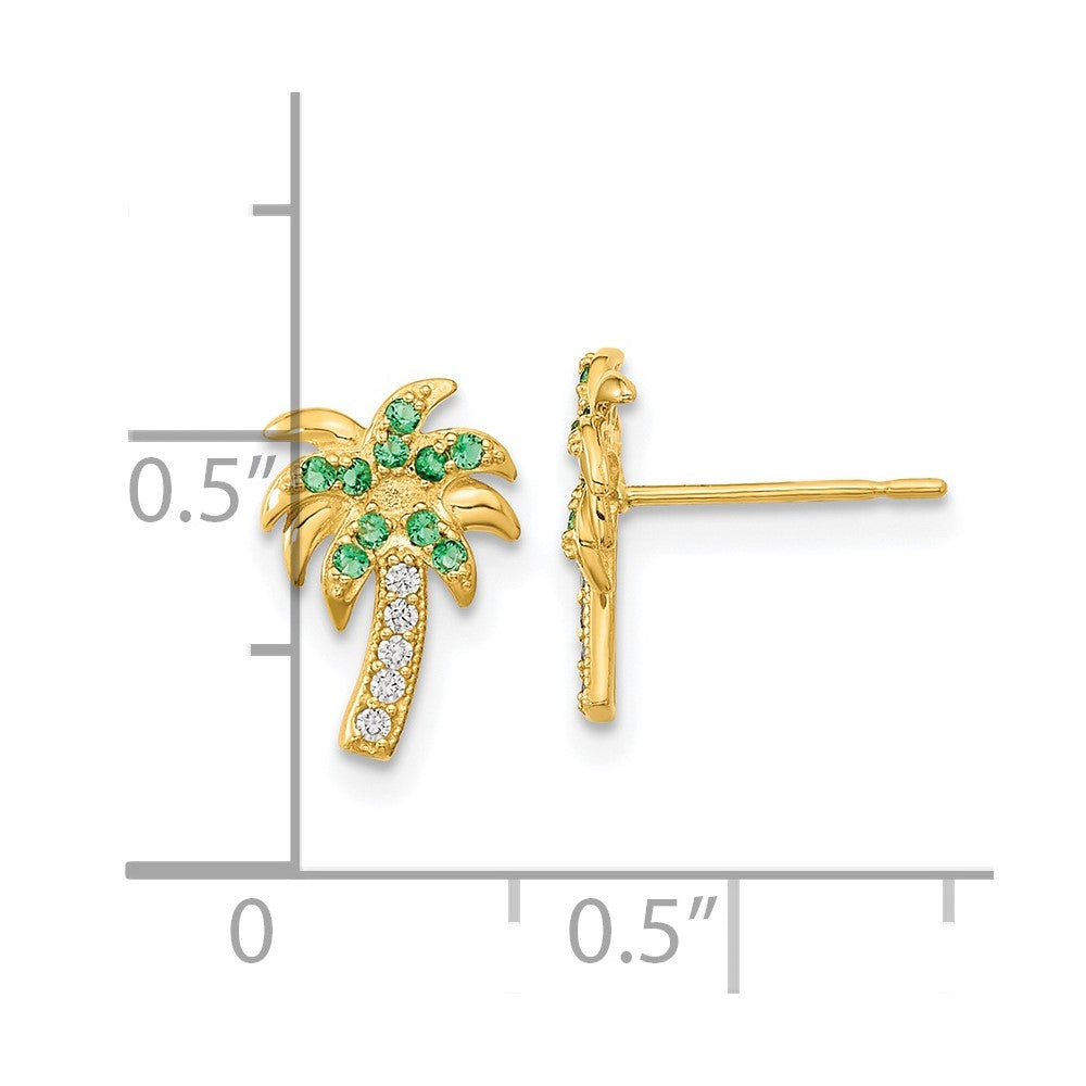 Gold Children's CZ Earrings