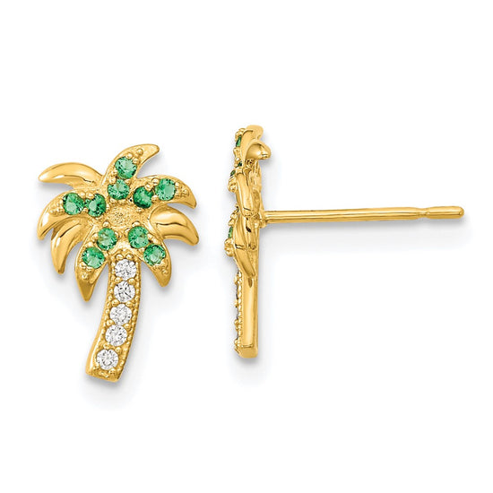 Gold Children's CZ Earrings