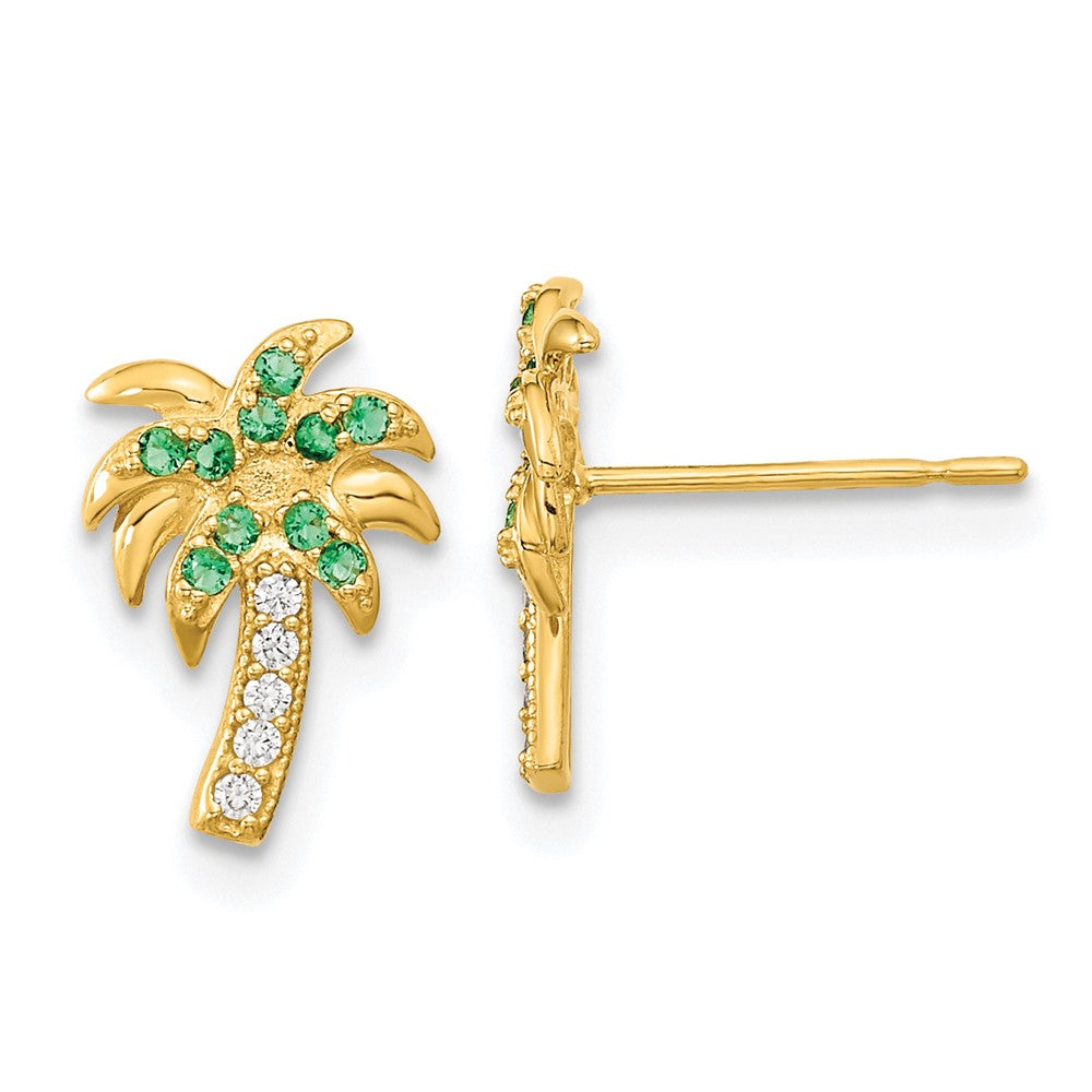Gold Children's CZ Earrings