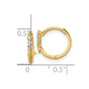 14k Madi K CZ Shooting Star Hinged Hoop Earrings