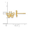 14k Madi K Polished CZ Butterfly Childrens Post Earrings