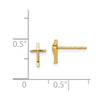 14k Madi K Cross Childrens Post Earrings
