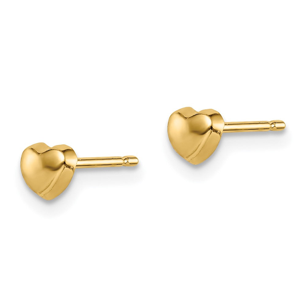14k Madi K 4mm Heart Childrens Post Earrings