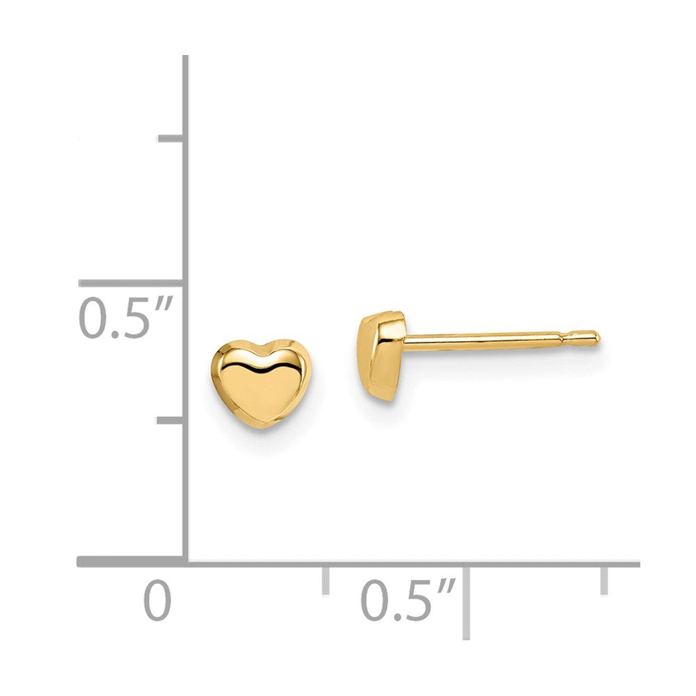 14k Madi K 4mm Heart Childrens Post Earrings
