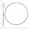 14k White Gold 2x65mm Polished Round Endless Tube Hoop Earrings