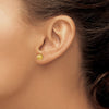 14K 6mm Satin Puffed Ball Post Earrings