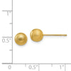 14K 6mm Satin Puffed Ball Post Earrings