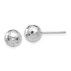 Gold Diamond-Cut Ball Post Earrings