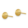 Gold Satin Button Post Earrings