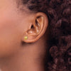 Gold Satin Button Post Earrings