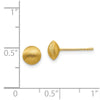 Gold Satin Button Post Earrings