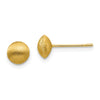 Gold Satin Button Post Earrings