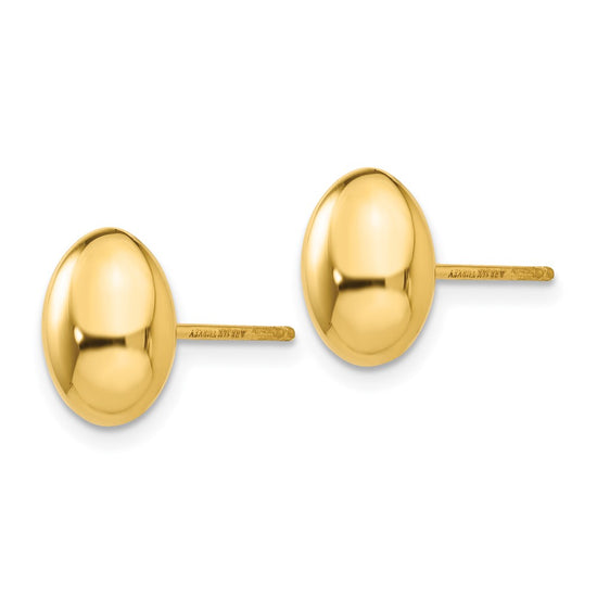 Oval Button Post Earrings