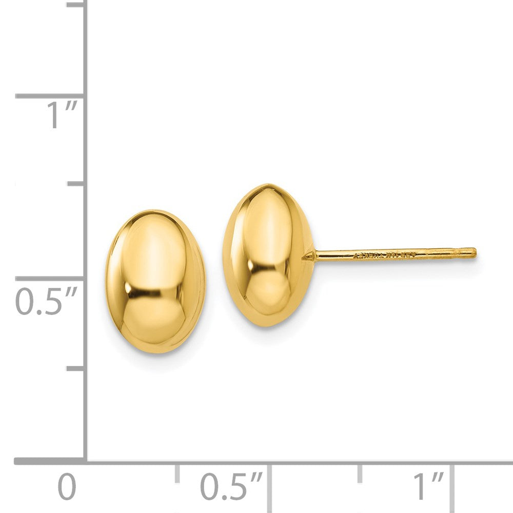 Oval Button Post Earrings