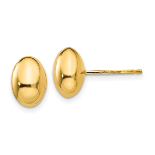 Oval Button Post Earrings
