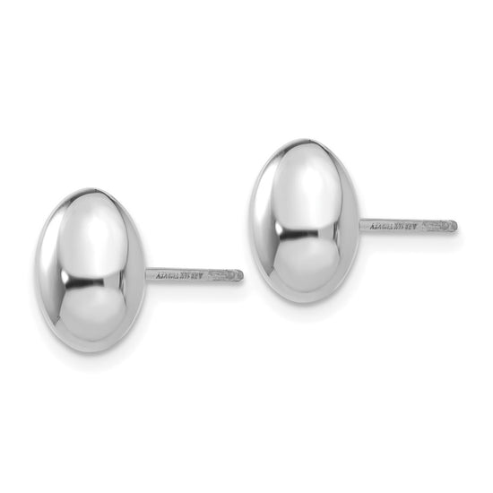 Oval Button Post Earrings