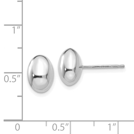 Oval Button Post Earrings