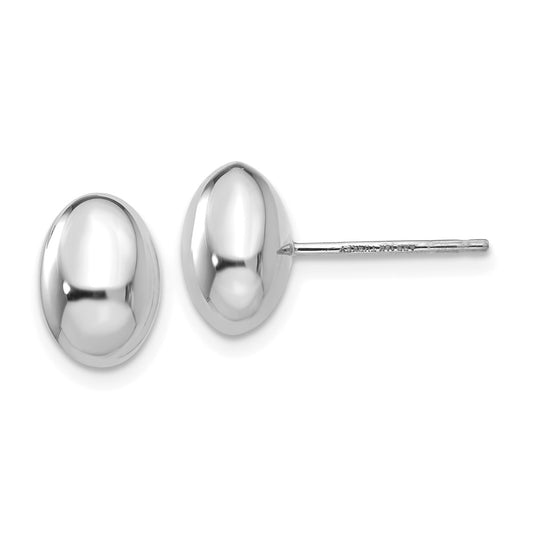 Oval Button Post Earrings