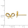 14k Polished Bow Post Earrings