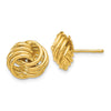 14k 11mm Polished Love Knot Post Earrings