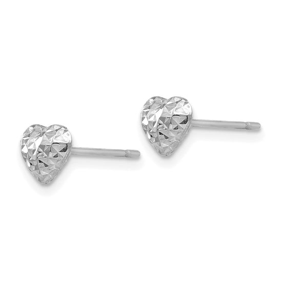 Gold Heart Post Earrings