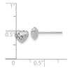 Gold Heart Post Earrings