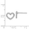 Gold Heart Post Earrings
